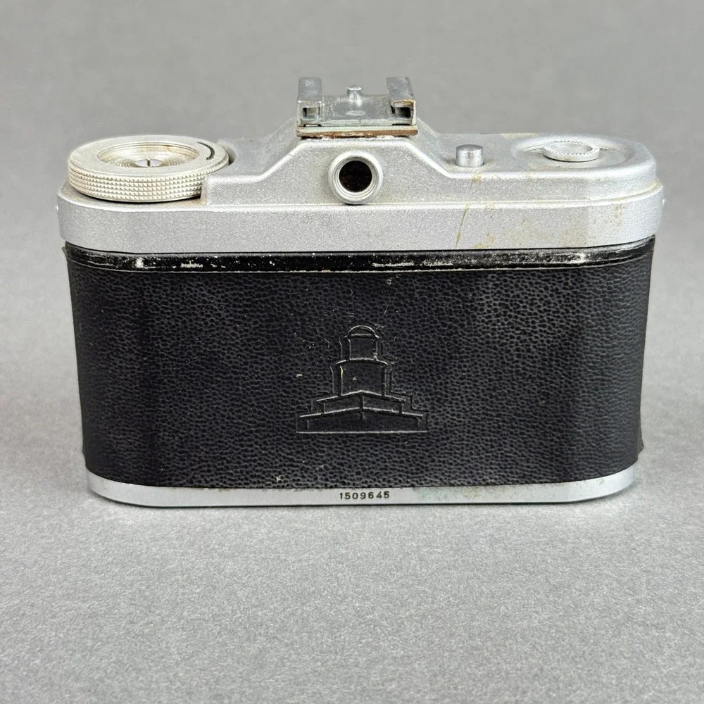 Zeiss Ikon Taxona 35mm Camera Carl Zeiss Jena 37.5mm f3.5 Silver Black Fair